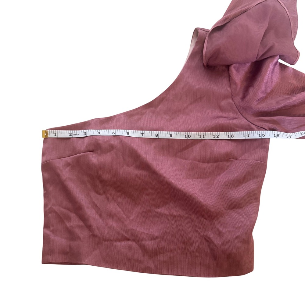 Lovers + Friends REVOLVE Park Mauve Pink One-Shoulder Blouse Women's Small - Picture 7 of 8